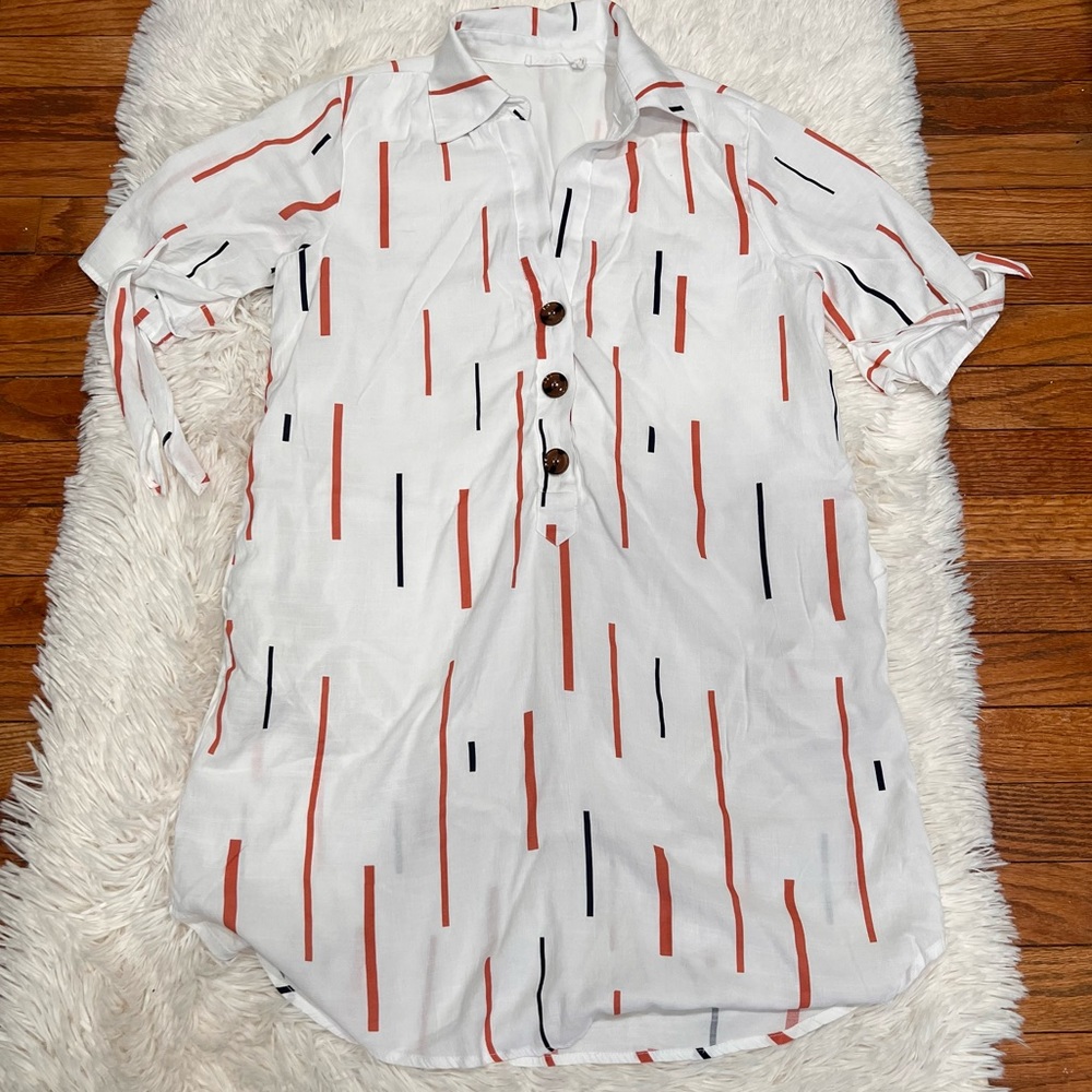 Lush tie sleeve shirt dress size S - Picture 2 of 12